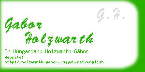 gabor holzwarth business card